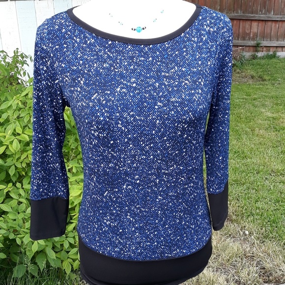 Michael Kors Tops - Michael Kors black and blue womens shirt